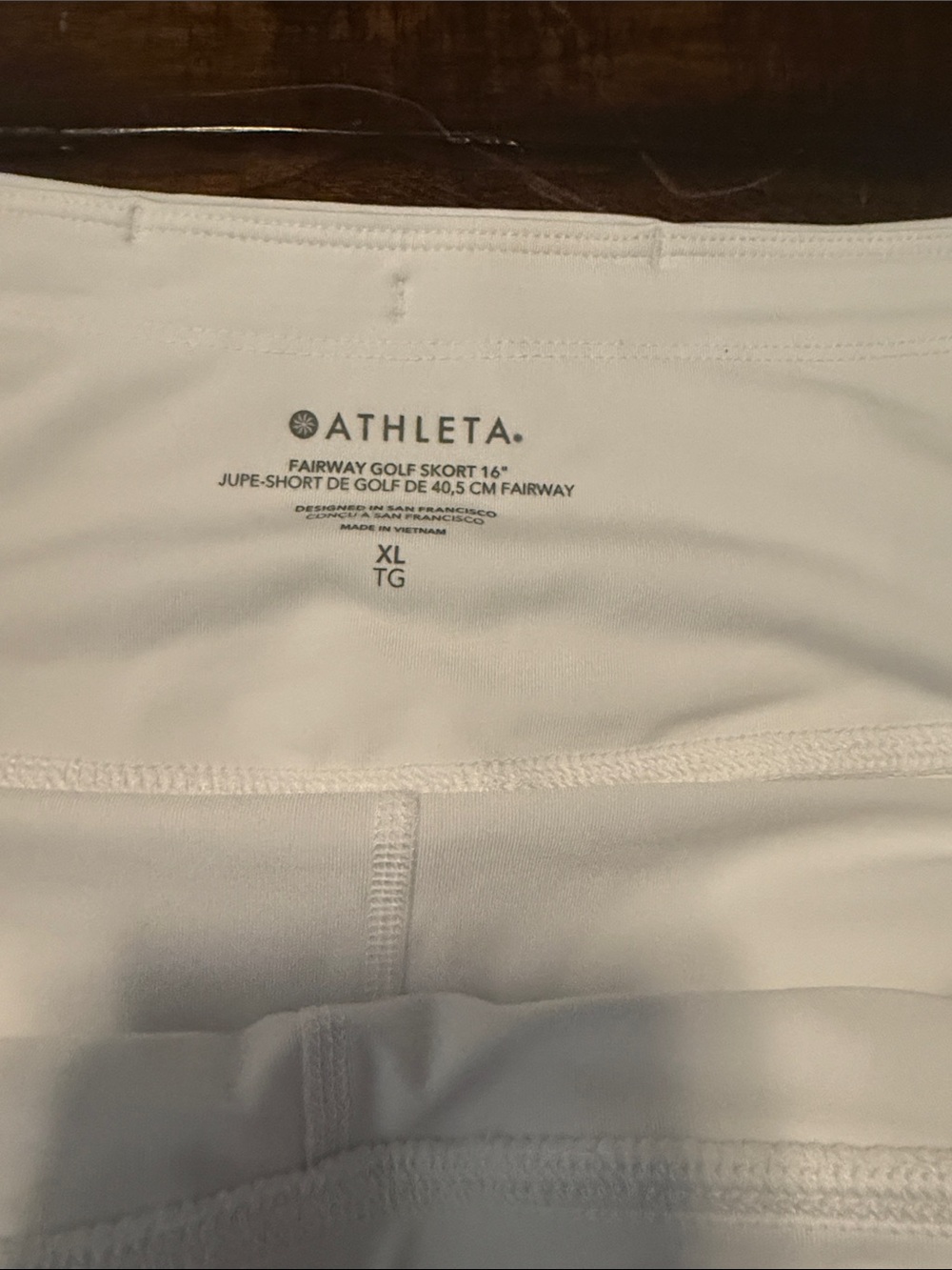 Athleta White Fairway golf Skort with Zip Pockets Sz XL NWT - Picture 4 of 6